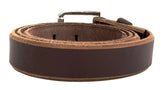 HAARLEM Men KUZE 16450 Leather Belts Buffed Edges Brown